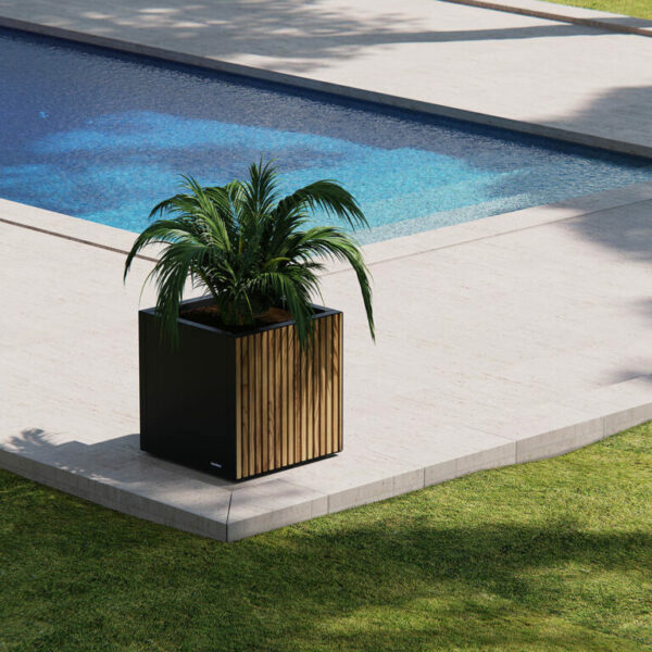 DECO PLANTER CUBE WOOD - Imagen 2